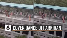 Beredar video wanita sedang menari di atas gedung parkiran. Ternyata wanita itu sedang menirukan dance girlband korea Blackpink.