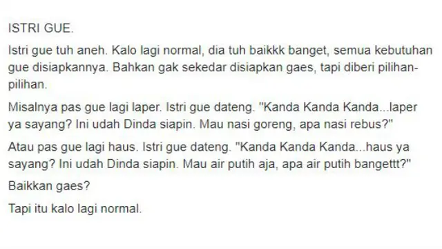 Pasangan zaman now curhat di media sosial.