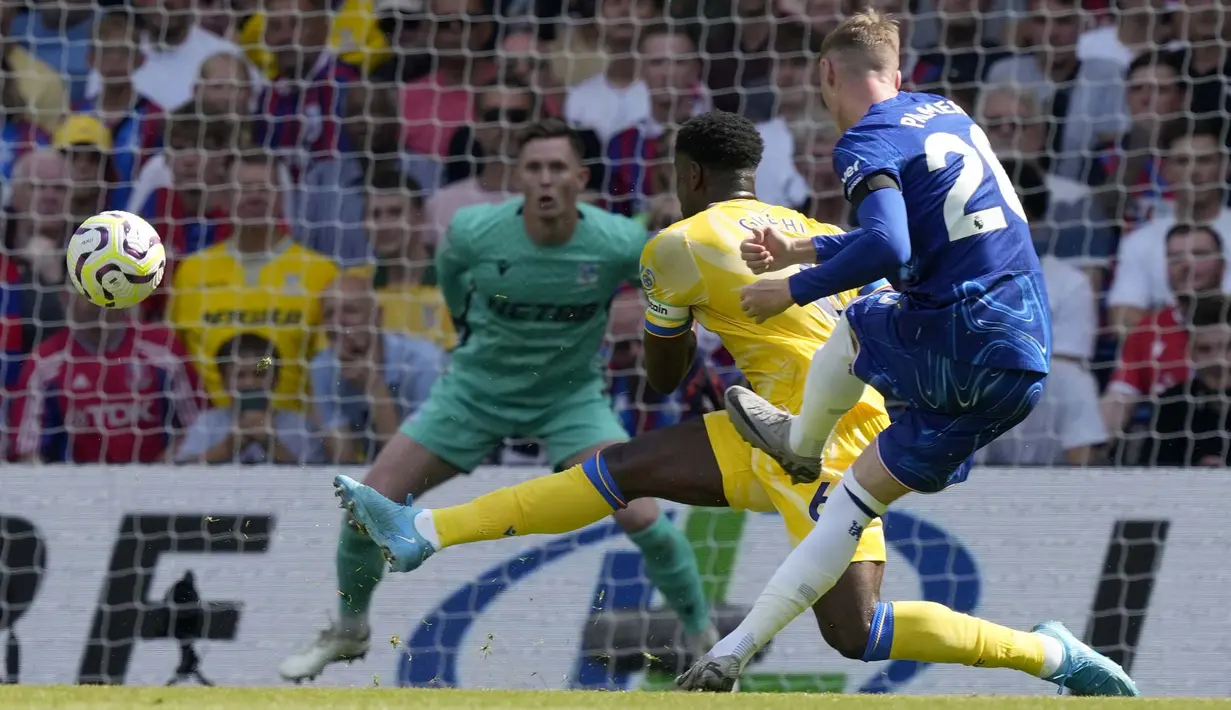 Dari tiga pertandingan di musim ini, Chelsea meraih satu kemenangan, sekali seri, dan sekali kalah. Armada Enzo Maresca ini masih inkonsisten di Premier League. (AP Photo/Frank Augstein)