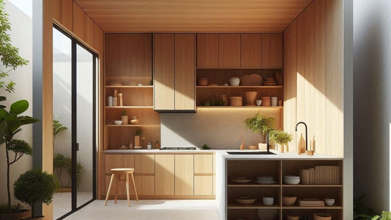 Desain Dapur Belakang Rumah yang Terbuka