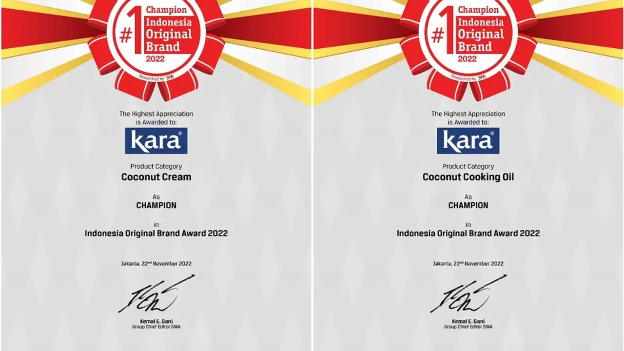 Indonesia Original Brand Award 2022 untuk Kara