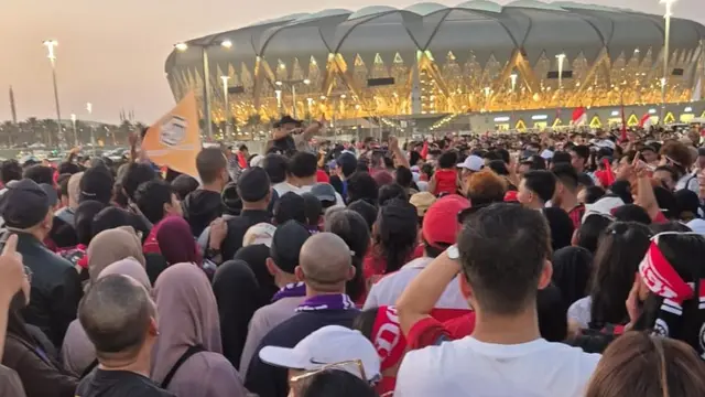 Fans Timnas Indonesia di Laga Vs Arab Saudi