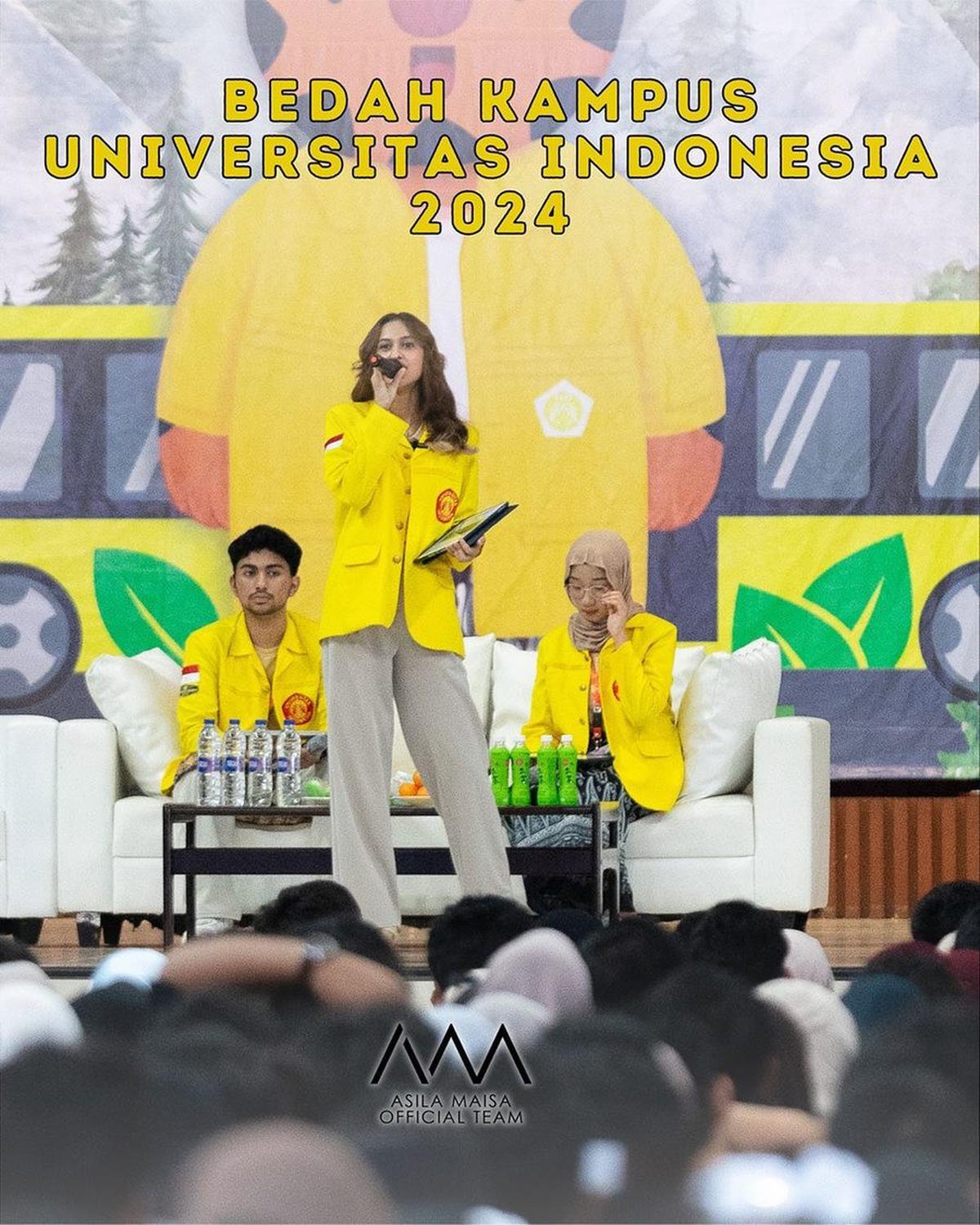 Tetap Tenang Meski Dituding Masuk UI Pakai Uang, Ini 7 Potret Asila Maisa Jadi Pembicara di Bedah Kampus - Cantik Kenakan Jas Kuning Kebanggaan