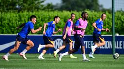 Inter Milan akan menjalani laga final Liga Champions yang sangat dinantikan pada 1 Juni 2025 mendatang melawan PSG. (AFP/Piero Cruciatti)