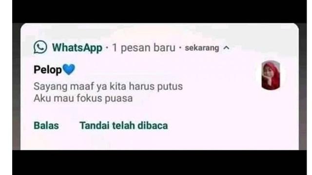 6 Chat Pacar Minta Putus Pakai Alasan Mau Fokus Ini Kocak