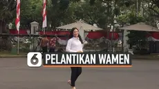 Angela Tanoesoedibjo tampak datang ke istana bersamaan dengan pengumuman nama wakil menteri oleh Presiden Jokowi. Apakah Angela akan dilantik hari ini?