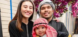 Aaliyah Massaid dan Baby Arash saat bukber bersama Thariq Halilintar. [@thariqhalilintar]