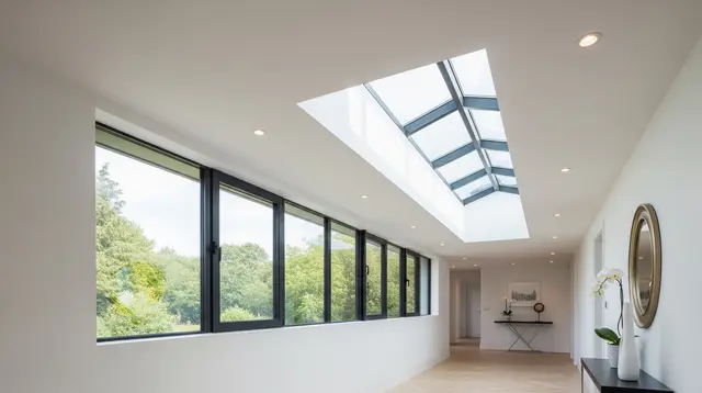 7 Lorong Rumah dengan Skylight Memanjang, Bikin Area Transisi Terasa Terang dan Lapang