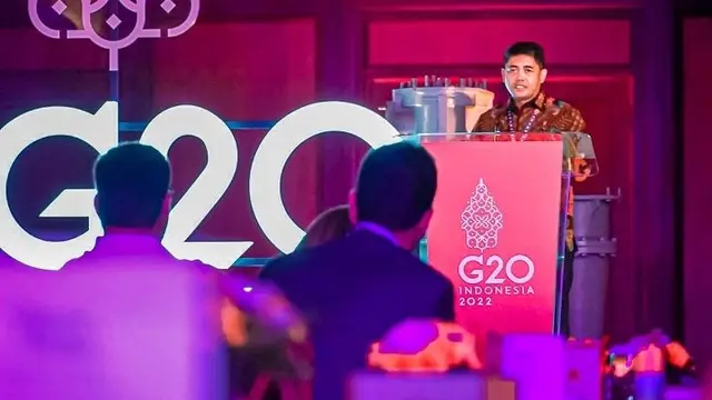 Direktur Jenderal Ketahanan, Perwilayahan, dan Akses Industri Internasional Kementerian Perindustrian Eko SA Cahyanto dalam rangkaian The First Meeting Trade, Investment, and Industry Working Group (TIIWG) G20. (Dok Kemenperin)