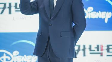 Jung Hae In dalam konferensi pers Connect. (Foto: Disney Plus Hotstar)