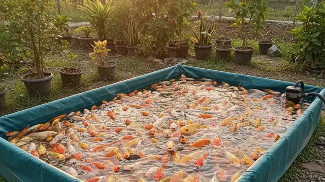 Isi Kolam Terpal Ikan Mas