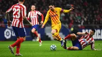 Aksi Lionel Messi saat Barcelona melawan Atletico Madrid (AFP)