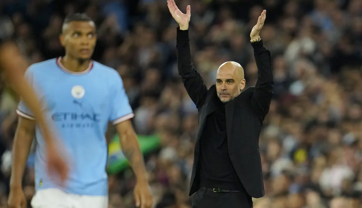 City akan bertemu Inter Milan di final yang mendepak AC Milan dengan agregat 3-0. (AP Photo/Jon Super)