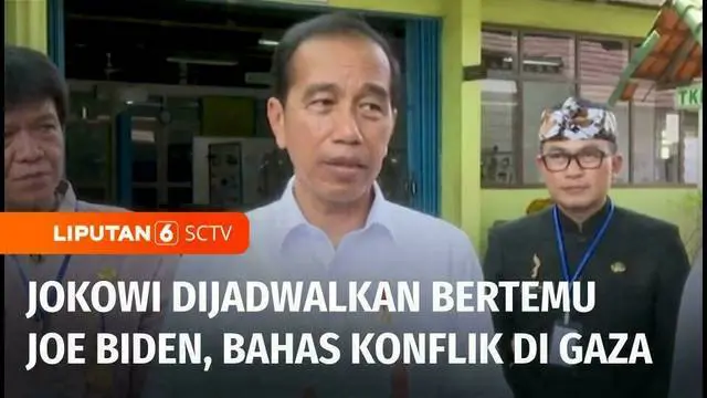 Presiden Joko Widodo dijadwalkan akan bertemu dengan Presiden Amerika Serikat Joe Biden, pekan depan. Dalam pertemuan itu, Jokowi menyatakan akan meminta agar perang serangan Israel di jalur Gaza Palestina dapat segera dihentikan.