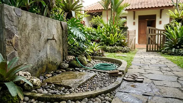 Desain Tempat Cuci Kaki Outdoor