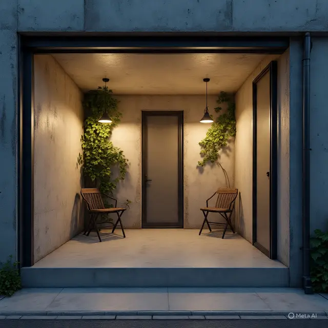 Rumah 8x10 dengan Teras Sederhana