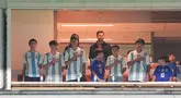 Lionel Messi tak bermain dalam laga uji coba melawan Venezuela, Sabtu (11/10/2025) pagi WIB. (AP Photo/Rebecca Blackwell)