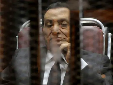 Mantan Presiden Mesir Husni Mubarak divonis hukuman penjara selama tiga tahun, Rabu (21/05/2014) (REUTERS/Stringer).