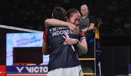Ganda putri indonesia Rachel Allessya Rose/Febi Setianingrum mengalahkan rekannya Febriana Dwipuji Kusuma/Meilysa Trias Puspitasari pada final Australian Open 2025 di Quaycentre, Minggu (23/11). (foto: PBSI)