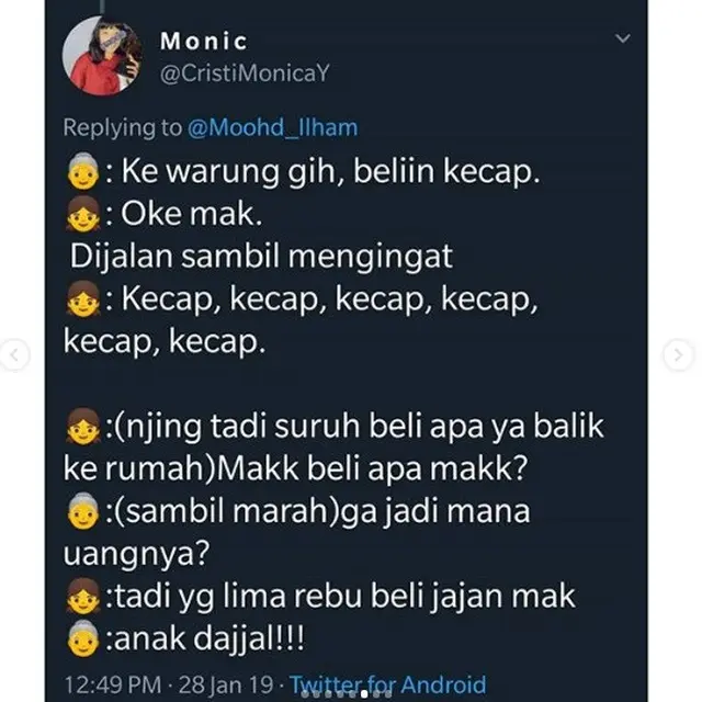 momen kocak warganet ke warung (foto: @cristimonicaY)