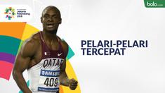 Berita video rekor pelari-pelari tercepat di Asian Games nomor 100 m hingga 400 m.