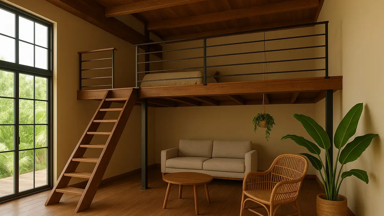 Model Rumah Mezzanine Industrial Cocok untuk Nuansa Tropis (Foto: ChatGPT)