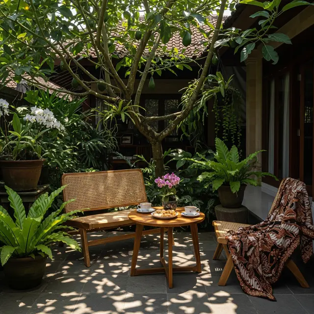9 Desain Teras Teduh di Bawah Pohon Alpukat Cocok Buat Ngopi Sore, Nyaman dan Asri