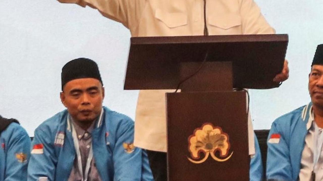Capres nomor urut 02, Prabowo Subianto menerima dukungan di Pilpres 2024 dari Relawan Generasi Muda Islam.<br>
