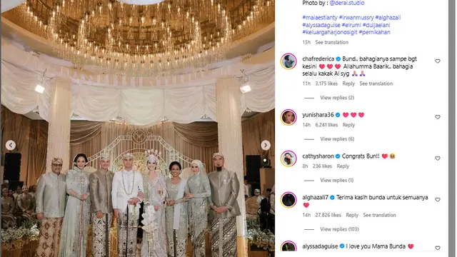 Doa Maia Estianty untuk Pernikahan Al Ghazali