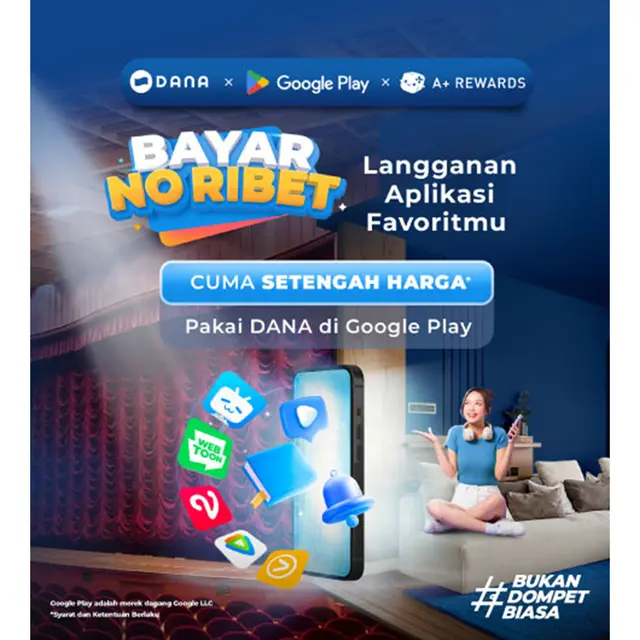 Bayar No Ribet, Pakai DANA di Google Play.