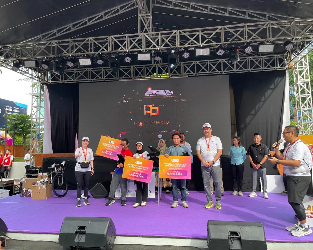 menkeu purbaya di acara Fun Run For Good Journalism 2025