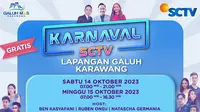 KARNAVAL SCTV yang digelar di Lapangan Galuh Mas 1, Karawang, Jawa Barat, mulai Sabtu, 14 Oktober 2023 hingga Minggu, 15 Oktober 2023. (Dok. SCTV)