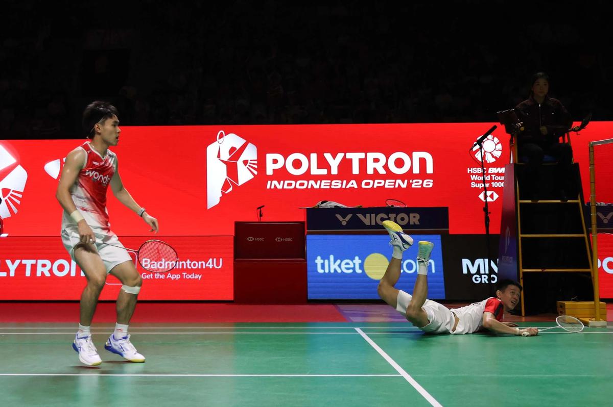 FOTO: Ganda Putra Indonesia Gagal Akhiri Puasa Gelar di Indonesia Open