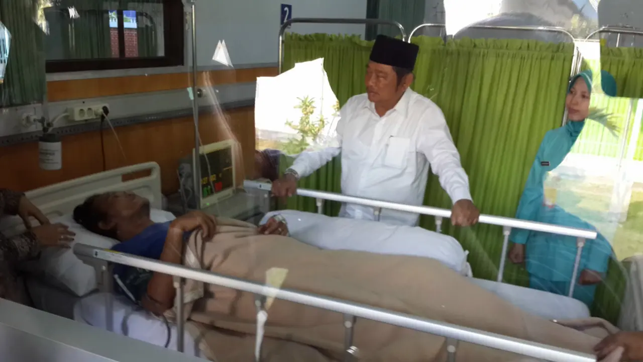 Kurnia Sandy dirawat di rumah sakit (LIputan6.com)