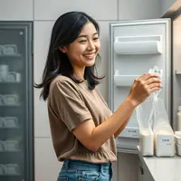 cara menyimpan asi di kulkas ©Ilustrasi dibuat AI