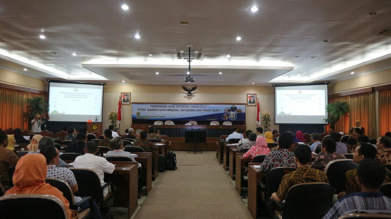 Pemaparan hasil kegiatan PSDMBP Tahun Anggaran 2017 di Auditorium Gedung D Lantai 4 PSDMBP, Selasa (3/4/2018).