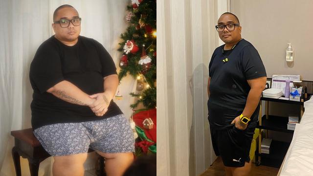 Igor Saykoji Bagikan Hasil Dietnya, Kini Sudah Turun 28 Kg dengan Lingar Pinggang yang Menyusut Sebanyak 34 cm. (Sumber: Twitter/saykoji)