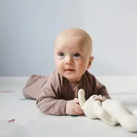 Gunakan mainan untuk bayi tertarik menoleh, dan melakukan gerakan tengkurap. credits: pexels.com/vika