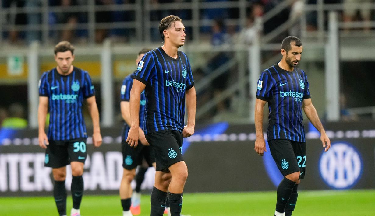 Hasil minor ini membuat Inter kehilangan momentum di awal musim Serie A 2025/2026. Kekalahan pertama di kandang ini membuat mereka merosot ke posisi 5 klasemen sementara. Sementara Udinese yang naik ke posisi keempat. (AP Photo/Luca Bruno)