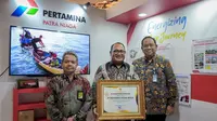 Pertamina Patra Niaga menorehkan penghargaan atas kepatuhan dan peran aktif penyelenggaraan KKPRL yang diberikan Menteri Kelautan dan Perikanan Republik Indonesia.