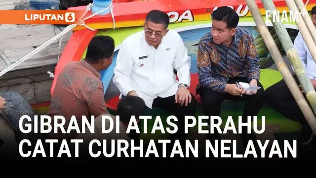 Wapres Gibran Naik Perahu Catat Curhatan Nelayan di Cirebon