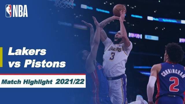 Berita video highlights NBA, LeBron James bawa LA Lakers kalahkan Detroit Pistons, Senin (29/11/21)