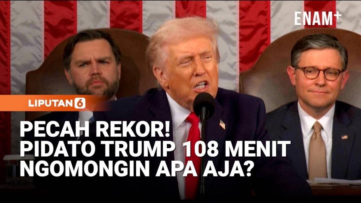 Jadi Pidato Terpanjang di Kongres, Presiden Trump Panen Pujian sampai Sindiran