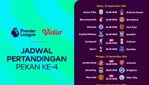 Jadwal Liga Inggris 2026/27 Pekan Ke-4: Bukan Sekedar Tayangan 4K Tapi Drama Akhir Pekan di Vidio