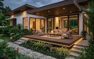 6 Inspirasi Teras dengan Lantai Kayu Komposit yang Estetik, Awet, dan Cocok untuk Rumah Modern