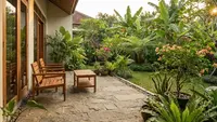 10 Ide Teras Rumah Pedesaan Berpadu Kebun Belakang, Nyaman Banget