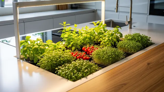 Model Kebun Sayur Rumahan yang Menyatu sama Dapur (AI)