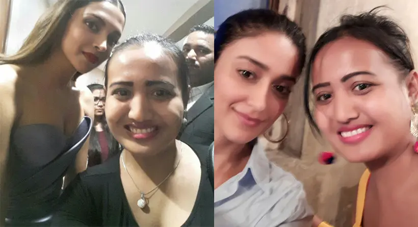 LIna Mukherjee bersama Deepika Padukone dan Anushka Sharma. 