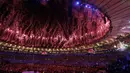 Suasana Stadion Maracana saat pembukaan Olimpiade Rio 2016 di Rio de Janeiro. (AP Photo/Michael Sohn)