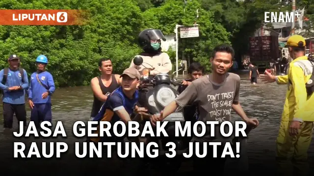 VIDEO: Jasa Gerobak Motor Raup Keuntungan 3 Juta Sejak Banjir Melanda
